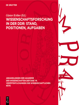cover image of Wissenschaftsforschung in der DDR